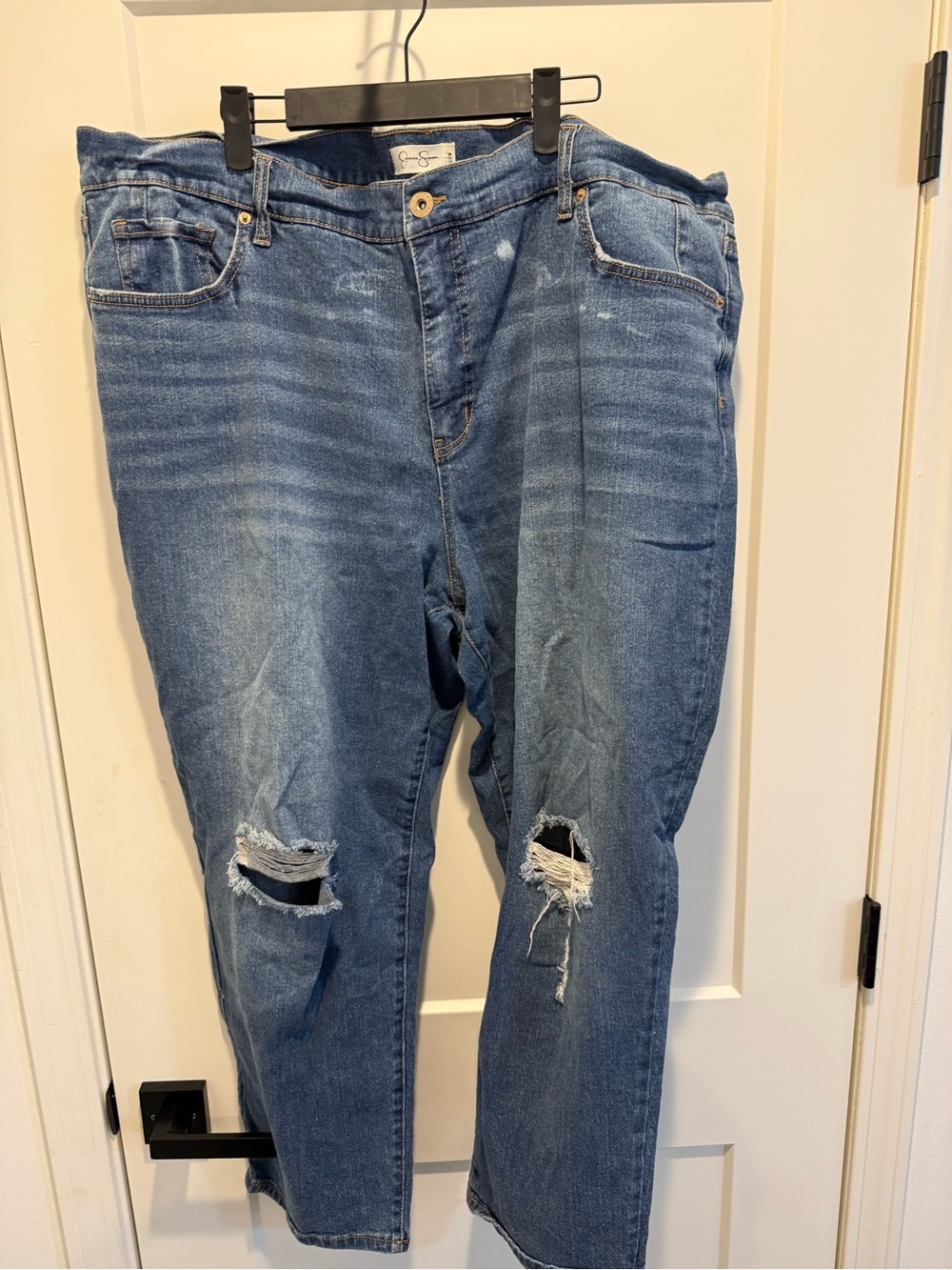 Jessica Simpson Blue Distressed Boyfriend Jeans